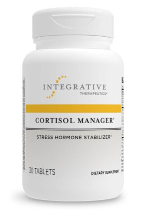 Natural cortisol support with sleep-enhancing adaptogens – Cortisol Manager Tablets Integrative Therapeutics
