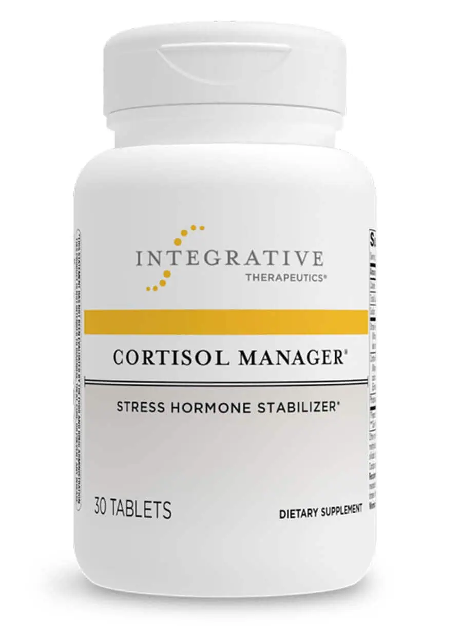 Natural cortisol support with sleep-enhancing adaptogens – Cortisol Manager Tablets Integrative Therapeutics
