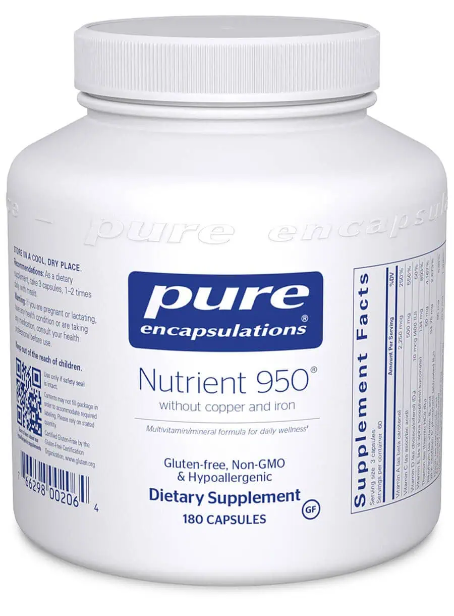 Nutrient 950® 180 Capsules w/out Copper and Iron