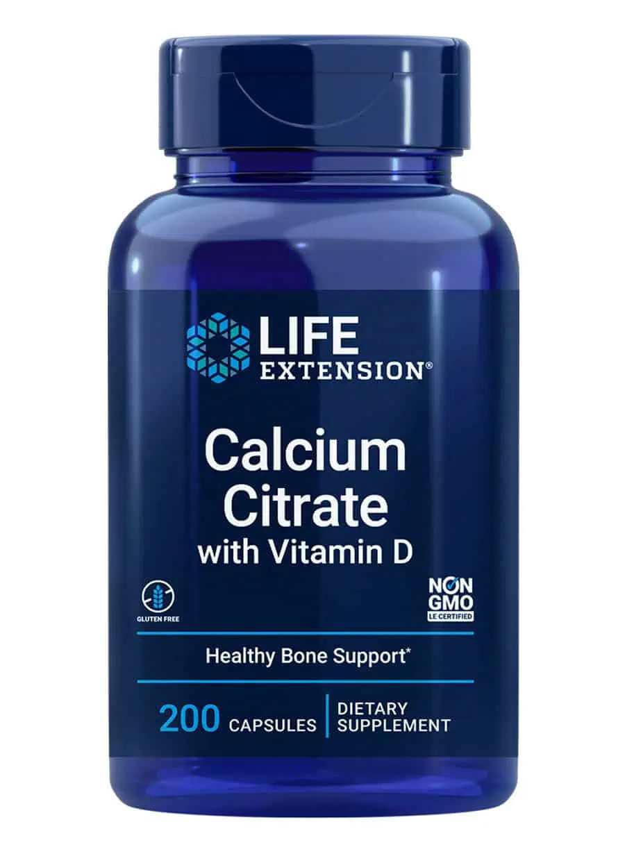 Calcium Citrate with Vitamin D Super-absorbable calcium by Life Extension