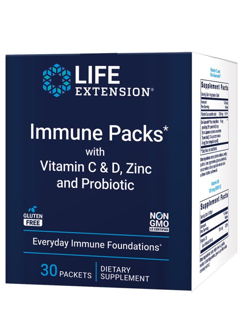 Immune Packs with Vitamin C & D, Zinc and Probiotic