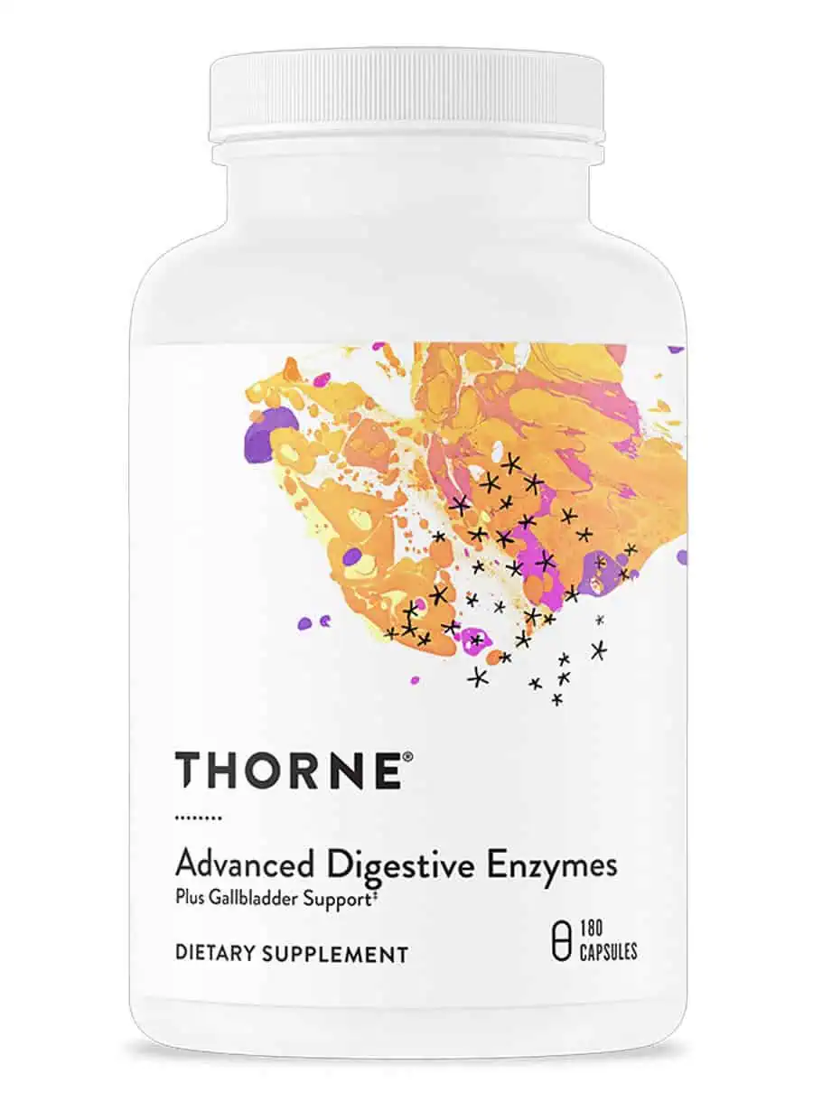 Thorne Bio-Gest - Digestive enzyme supplement with HCl, pepsin, and pancreatin for GI support.