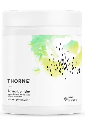 Thorne Amino Complex Lemon - NSF Certified EAA and BCAA powder for muscle recovery and performance.