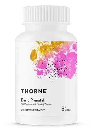 Thorne Basic Prenatal - A comprehensive prenatal vitamin with active folate and gentle iron.