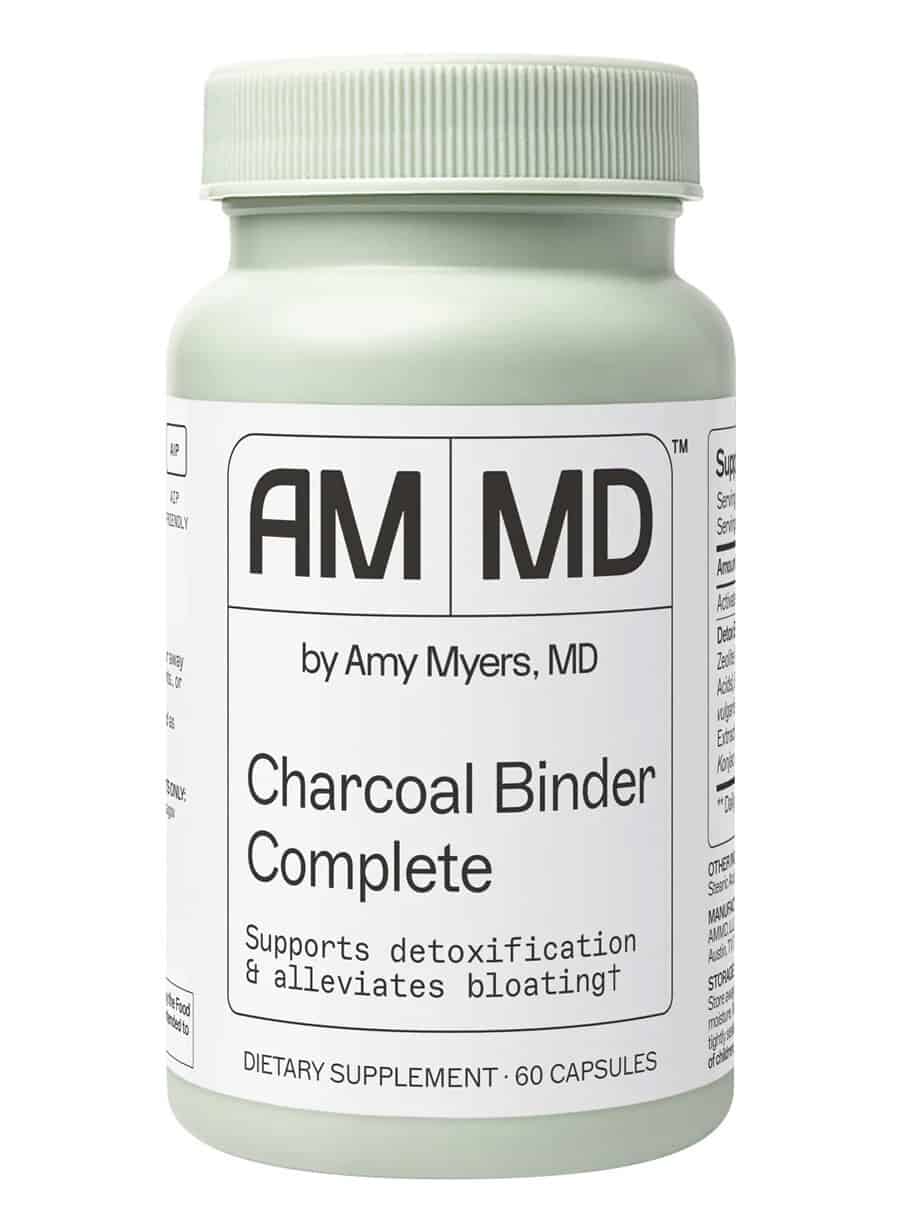 Charcoal Binder Complete This comprehensive blend combines naturally detoxifying activated coconut charcoal with a complex of minerals, fiber, and algae.
