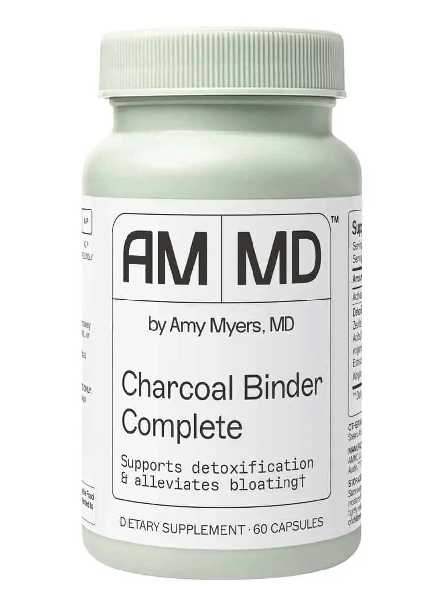 Charcoal Binder Complete This comprehensive blend combines naturally detoxifying activated coconut charcoal with a complex of minerals, fiber, and algae.