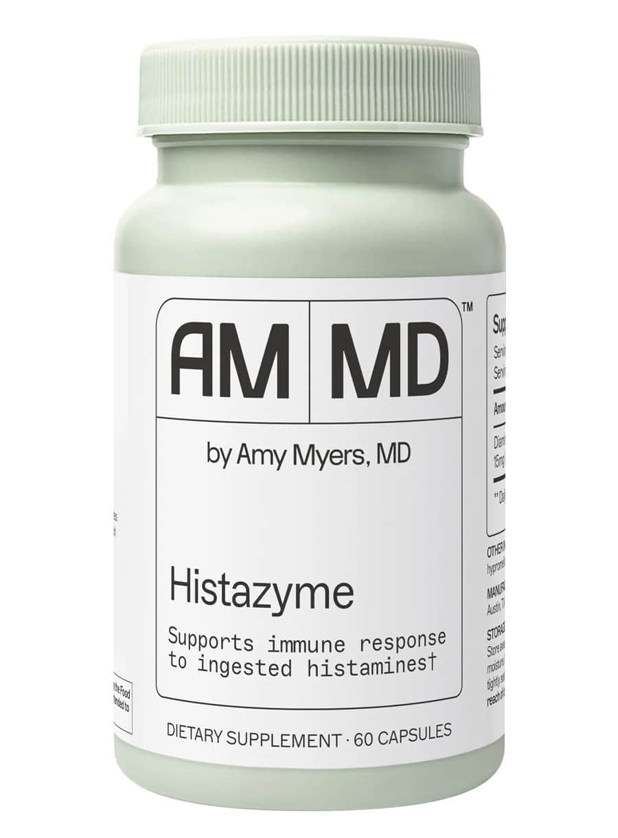Histazyme A patented enzyme formula that helps break down food-derived histamines in the digestive tract