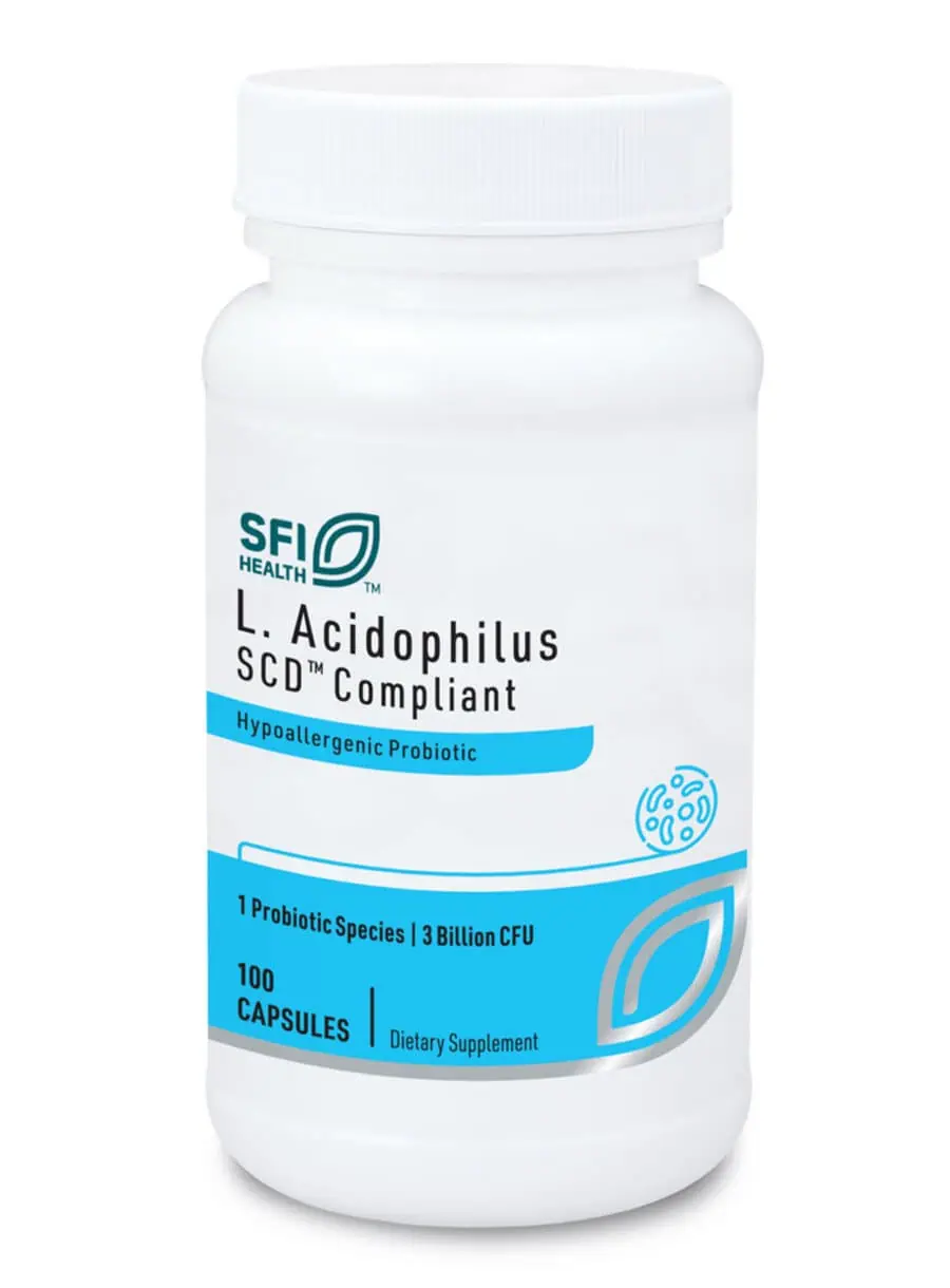 L. Acidophilus - 3 billion CFU probiotic in a SCD™ compliant formula for intestinal health.