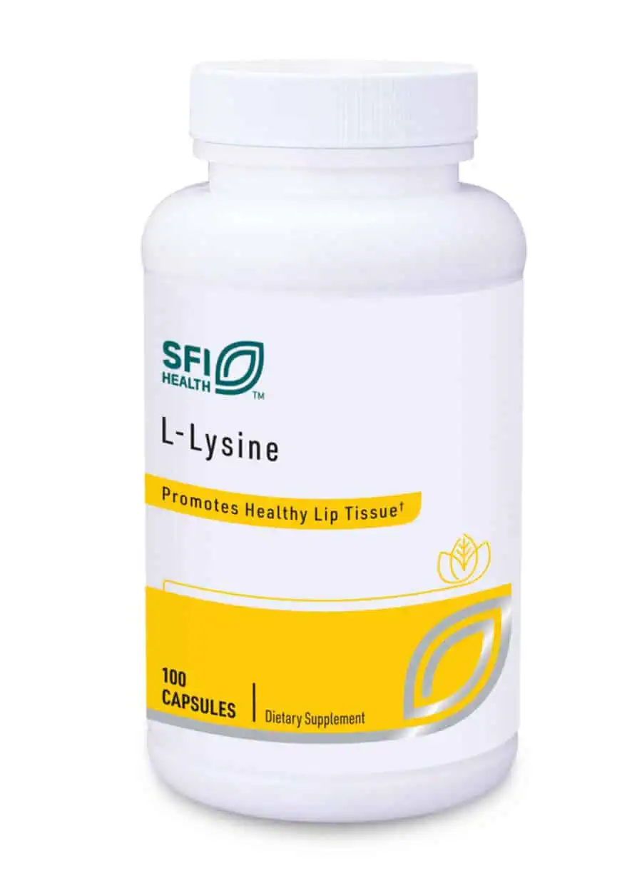 L-Lysine - 500 mg of the essential amino acid L-Lysine for tissue repair and collagen support.