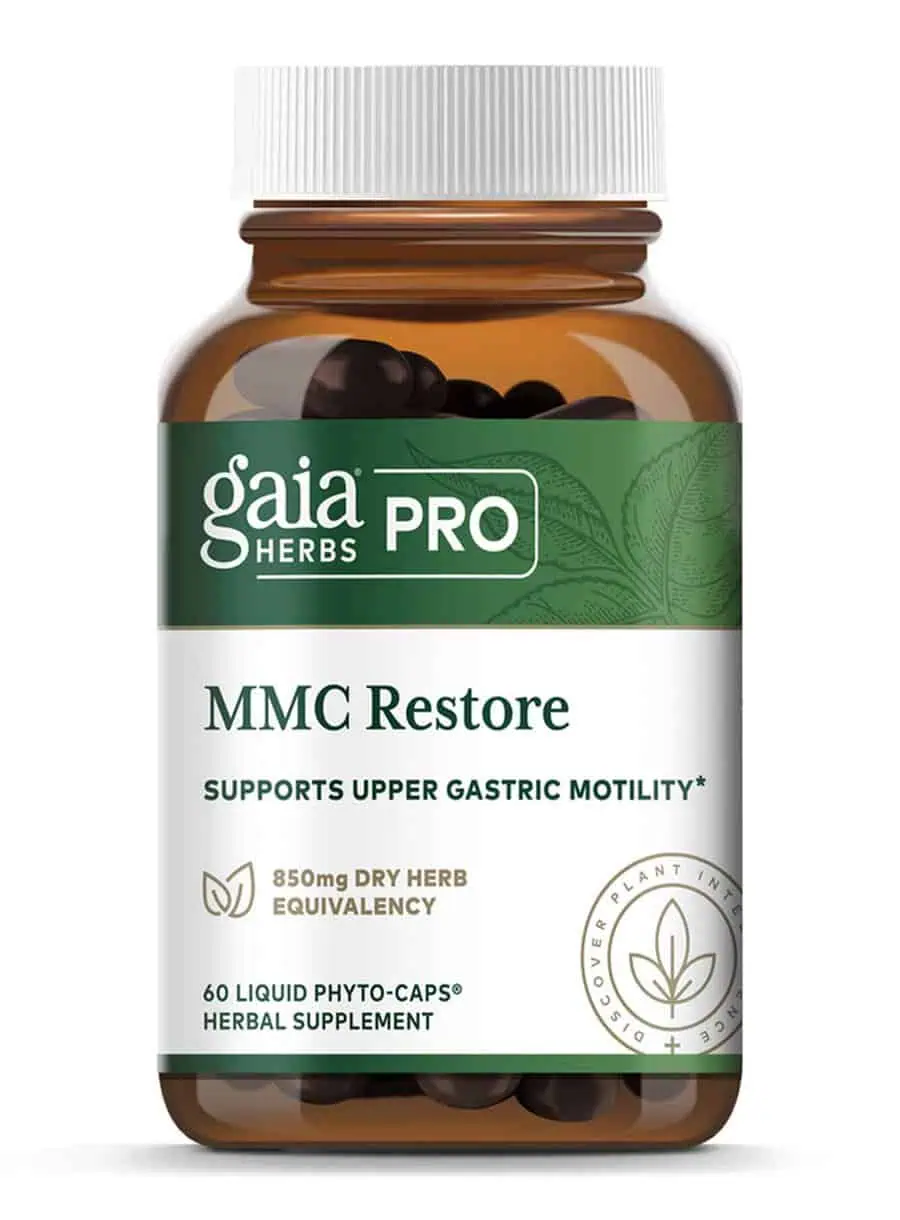 MMC Restore - A blend of bitters and prokinetic herbs to support the Migrating Motor Complex and gastric motility.