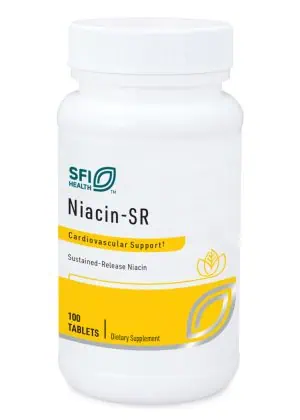 Niacin-SR - A slow-release 500mg niacin tablet to support cholesterol metabolism without flushing.