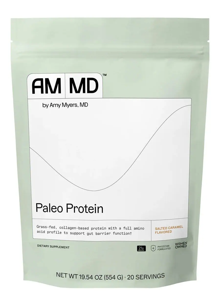Paleo Protein - Salted Caramel Grass-fed, collagen-based protein with a full amino acid profile to support gut barrier function