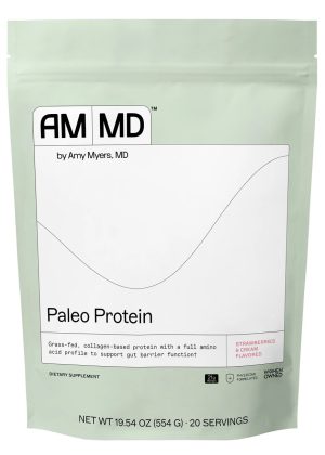 Paleo Protein - Strawberries & Cream Grass-fed, collagen-based protein with a full amino acid profile to support gut barrier function