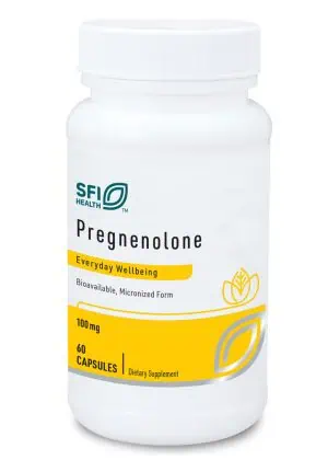 Pregnenolone 100mg - Micronized pregnenolone for memory, mood, and energy support.