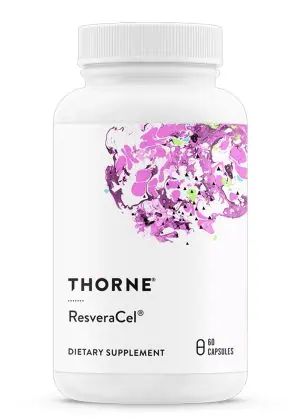 Thorne ResveraCel - NAD+ precursor supplement with nicotinamide riboside and resveratrol for healthy aging.