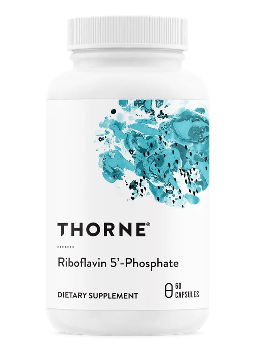 Thorne Riboflavin 5'-Phosphate - Active vitamin B2 (R5P) supplement for energy, metabolism, and cellular support.