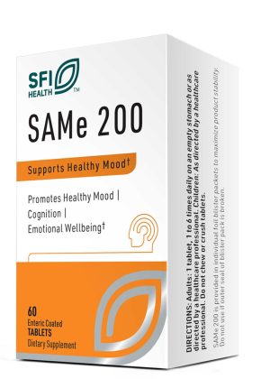 SAMe 200 - 200mg of S-Adenosyl L-Methionine in an enteric-coated tablet for mood, joint, and liver support.