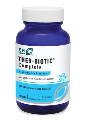 Ther-Biotic Complete Powder - 100 billion CFU, 12-strain probiotic for comprehensive microbiome support.