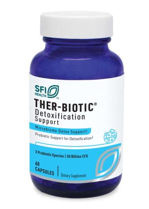 Ther-Biotic Detoxification Support - 50 billion CFU, 3-strain probiotic for gut barrier integrity and detox protocols.