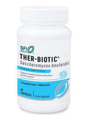 Ther-Biotic Saccharomyces Boulardii - 3 billion CFU beneficial yeast for digestive and immune health.