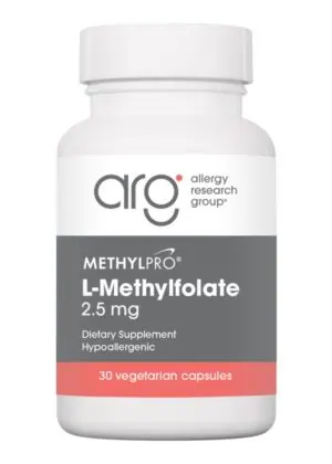 MethylPro L-Methylfolate 2.5 mg - Active folate with glycine for gentle mood and methylation support.