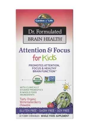 Dr. Formulated Attention & Focus For Kids Watermelon Berry 60 Chewables