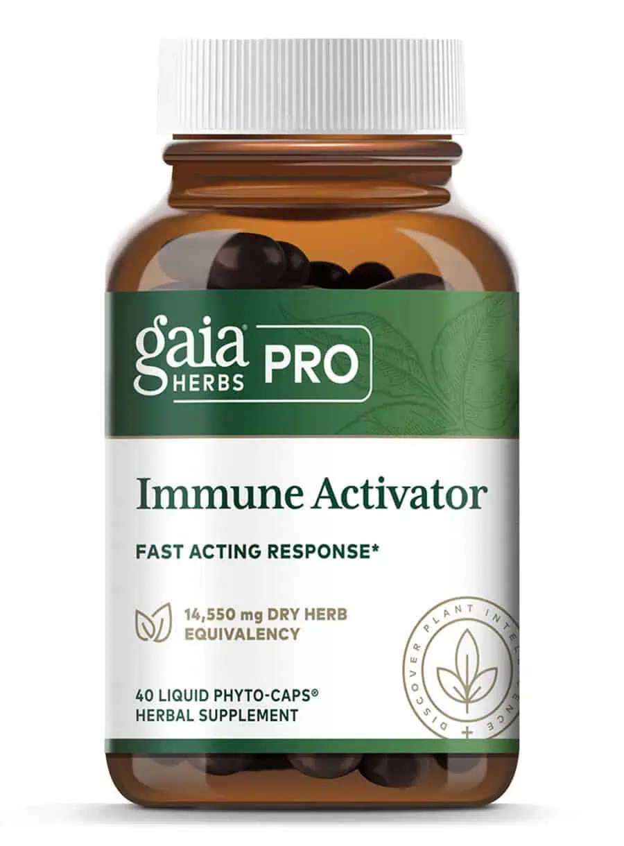 Gaia Herbs Immune Activator with echinacea, elderberry, and andrographis for rapid immune defense