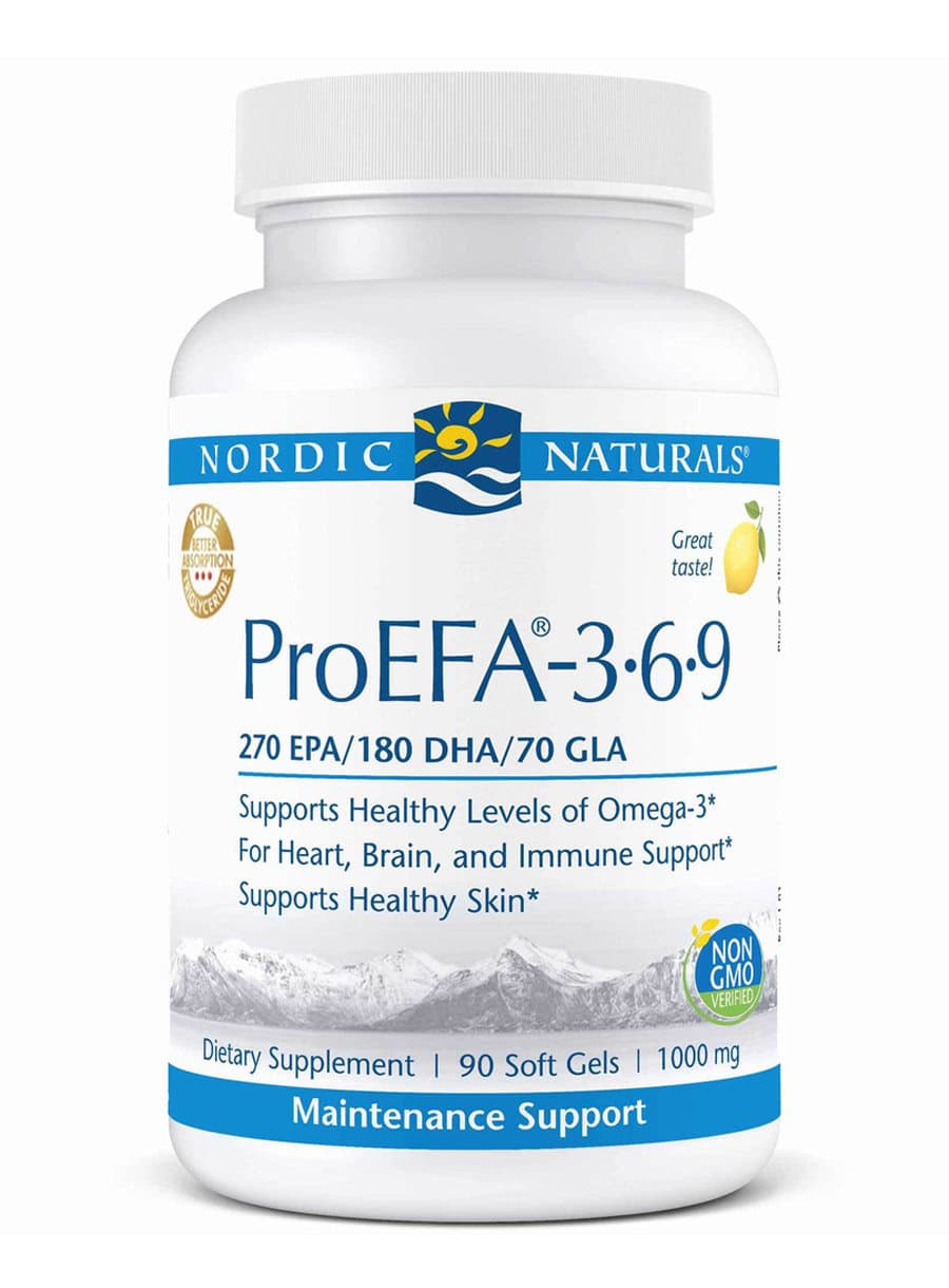 ProEFA®-3.6.9 by Nordic A clinically researched omega blend combining EPA and DHA from purified fish oil with GLA from borage oil to support brain function EPA DHA GLA blend, fish oil with borage oil, brain and heart health