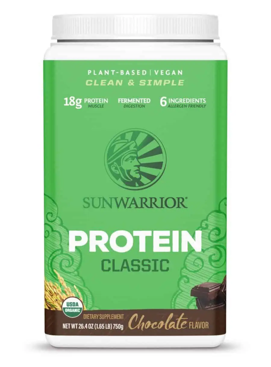 Sunwarrior Classic Protein Chocolate -- plant-based protein, organic ingredients