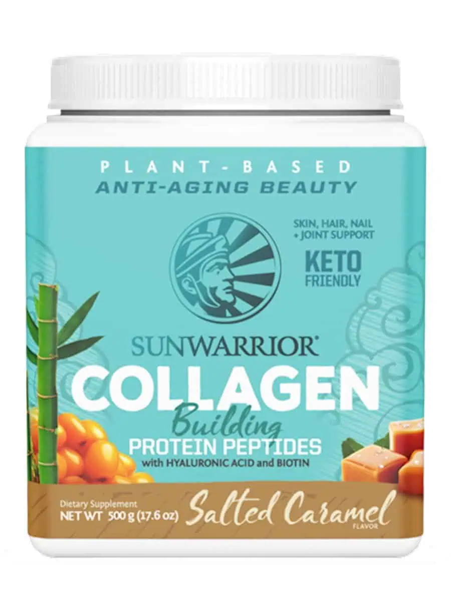 Sunwarrior Collagen Builder Salted Caramel -- plant-based collagen, anti-aging beauty