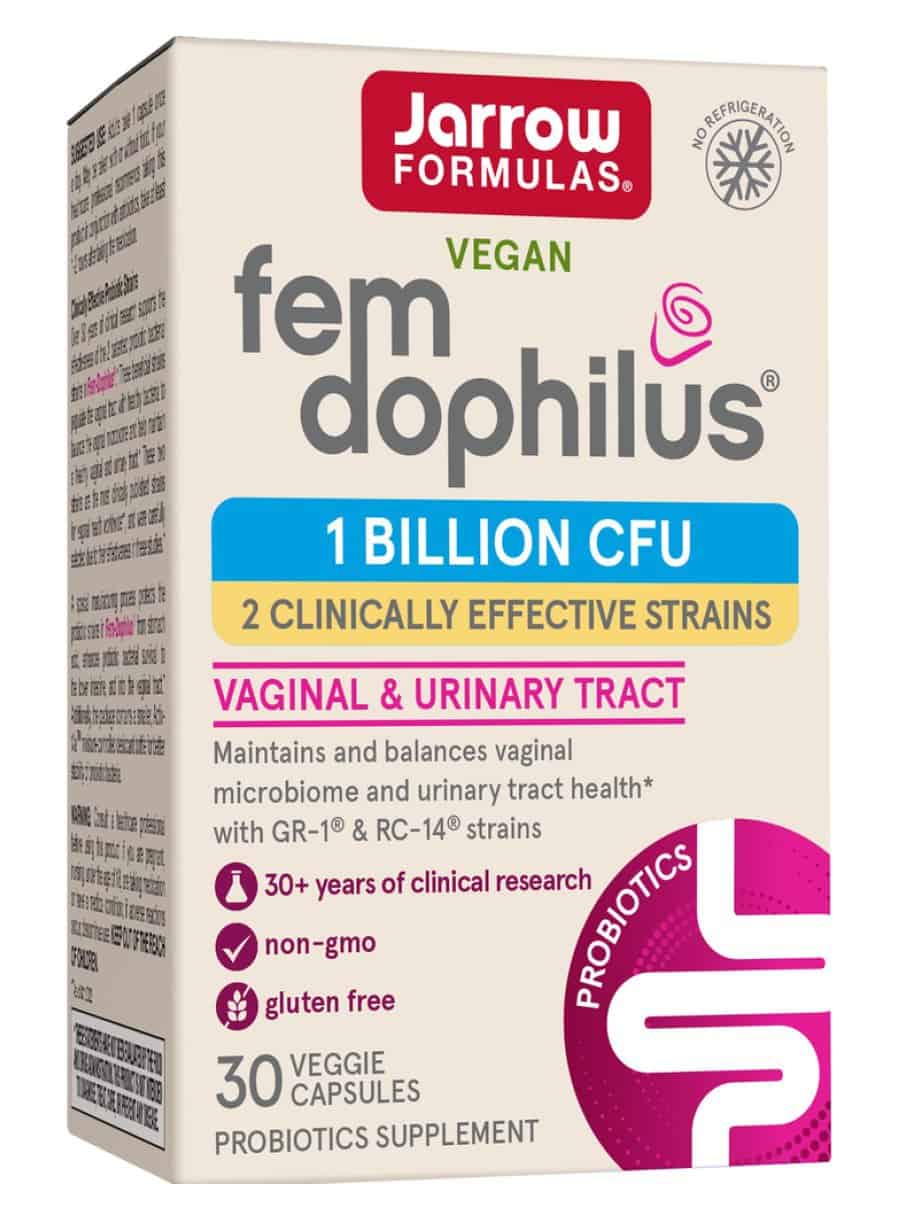 Jarrow Formulas Fem-Dophilus shelf stable 1 Billion Organisiums -- probiotic for women, vaginal health