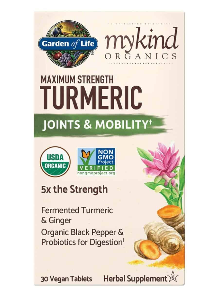 Garden of Life Maximum Strength Turmeric — Joint Health, Mobility Support