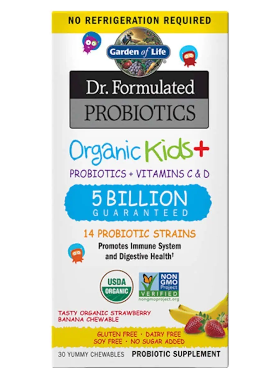 Garden of Life Organic Kids Probiotics Straw SS -- organic kids probiotics, chewable probiotics