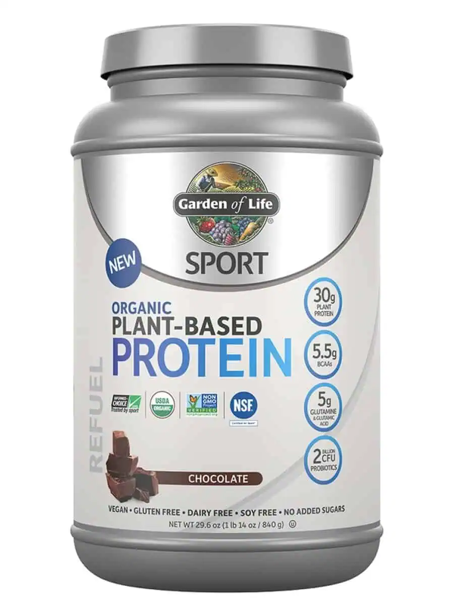 Garden of Life SPORT Organic Plant-Based Protein Chocolate -- plant-based protein, muscle recovery