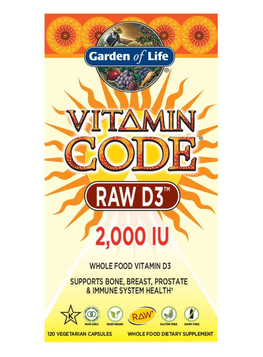 Garden of Life Vitamin Code RAW D3 2000IU -- vitamin D3, whole food vitamin