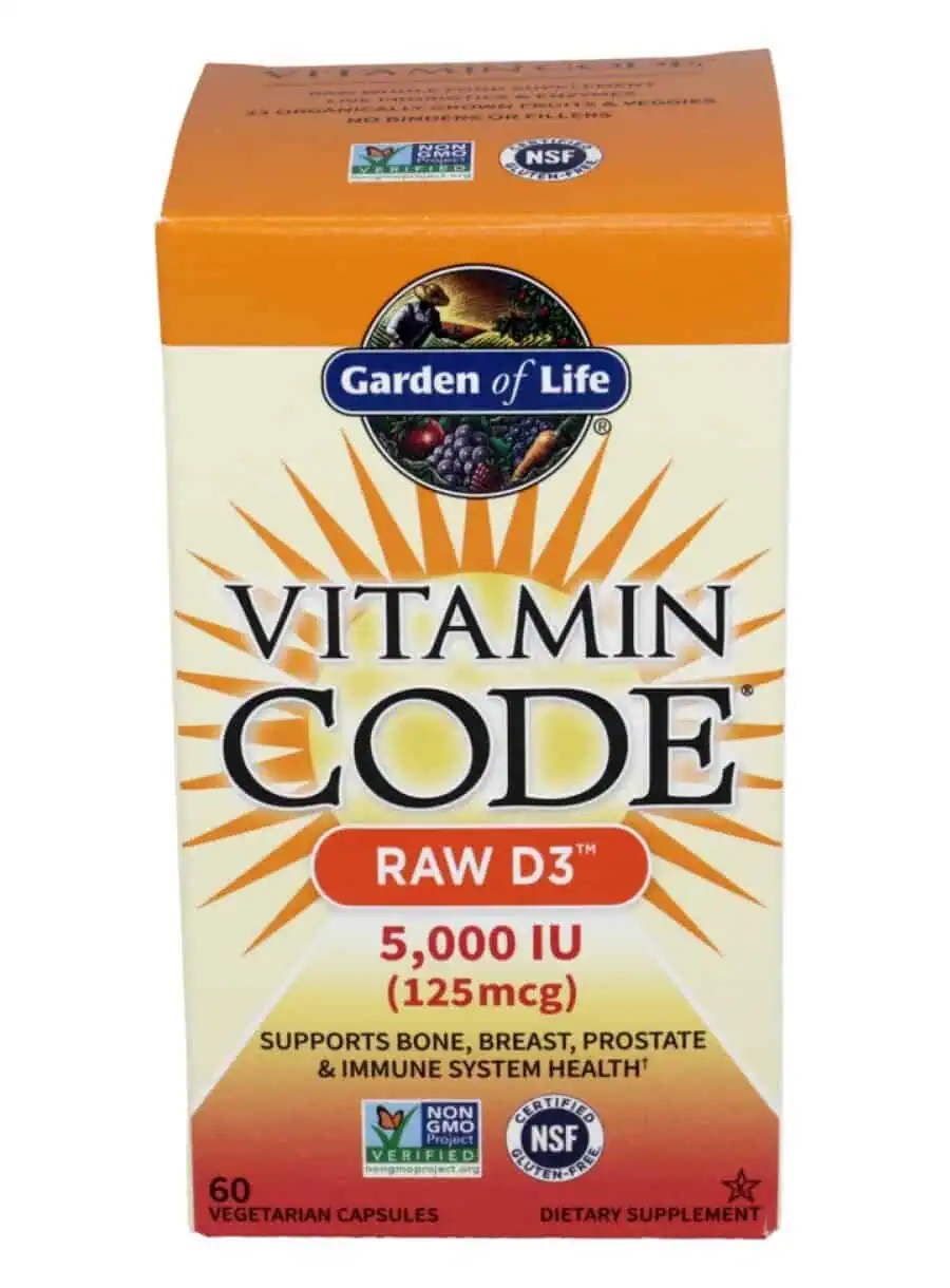 Garden of Life Vitamin Code RAW D3 — Whole Food Vitamin D3, Immune Support