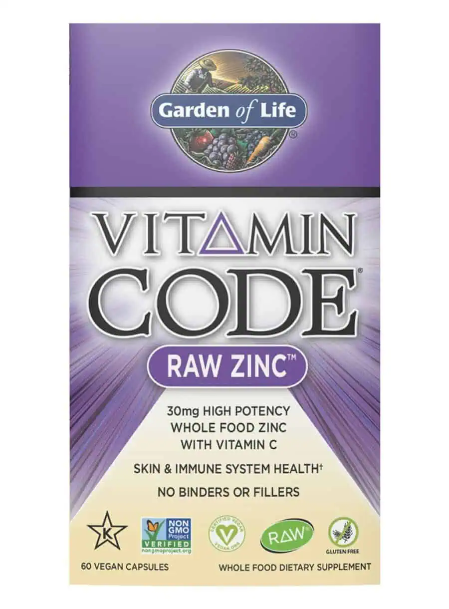 Garden of Life Vitamin Code RAW Zinc — Whole Food Zinc, Immune Support