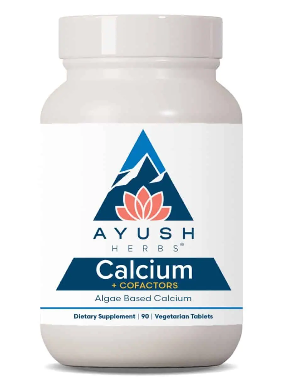 Ayush Herbs Calcium + Cofactors -- bone health, mineral support.