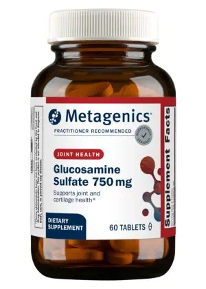 Metagenics Glucosamine Sulfate 750mg -- joint health, cartilage support.