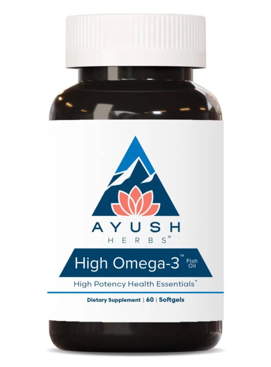 Ayush Herbs High Omega-3(TM) Fish Oil -- omega-3 fish oil, healthy fats.