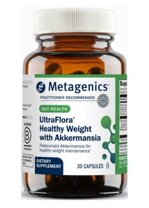 Metagenics UltraFlora Healthy Weight with Akkermansia -- weight management, metabolism support.