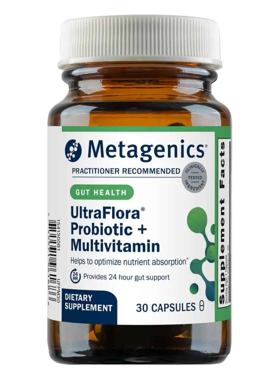 Metagenics UltraFlora(R) Probiotic + Multivitamin -- probiotic, multivitamin.