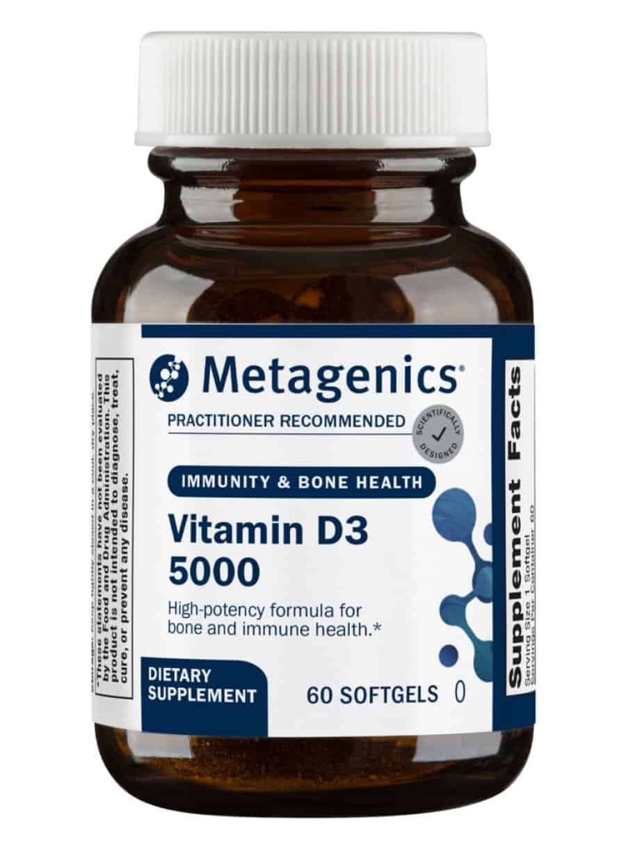 Metagenics Vitamin D3 5000 -- vitamin D, immune support.