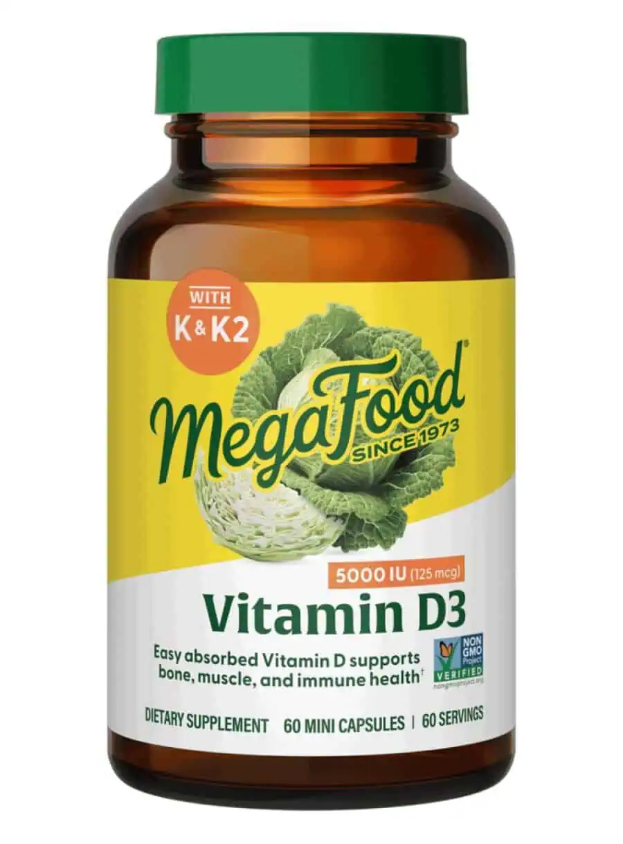 MegaFood Vitamin D3 5000 IU -- vitamin D, bone health