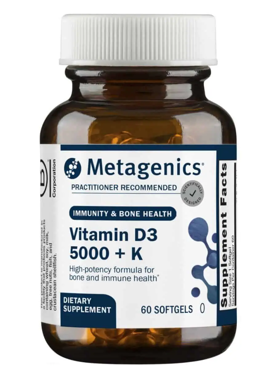 Metagenics Vitamin D3 5000 + K -- vitamin D, vitamin K