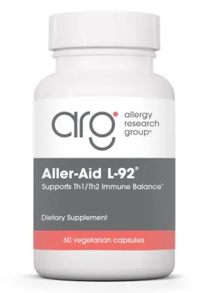 Allergy Research Group Aller-Aid L-92 with L. acidophilus L-92 -- immune support, seasonal support.