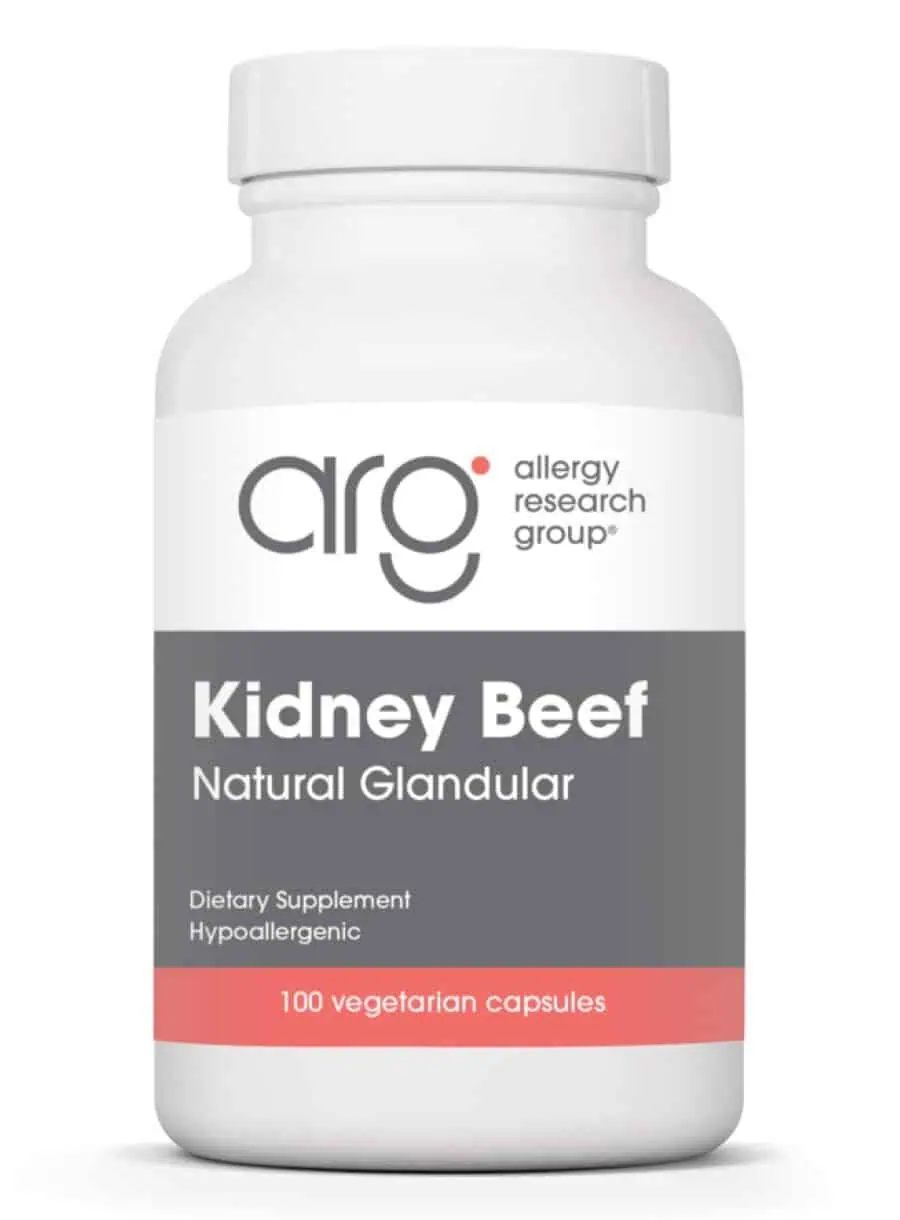 Allergy Research Group Kidney Beef Natural Glandular -- kidney support, detoxification.