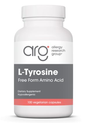 Allergy Research Group L-Tyrosine 500mg -- amino acid supplement, neurotransmitter support.