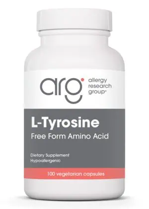 Allergy Research Group L-Tyrosine 500mg -- amino acid supplement, neurotransmitter support.