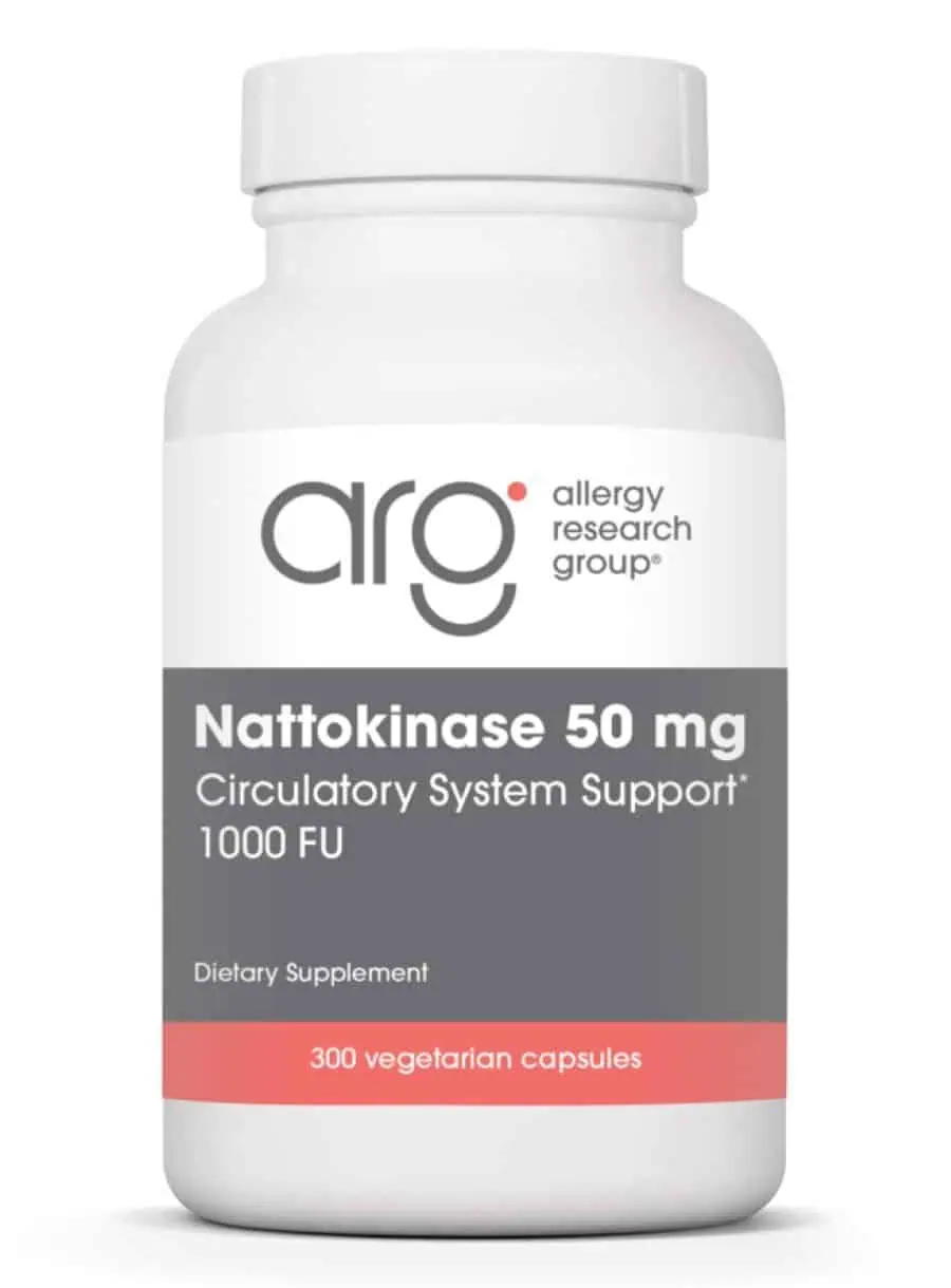 Allergy Research Group Nattokinase 50 mg NSK-SD(R) -- natural fibrinolytic support, cardiovascular health.